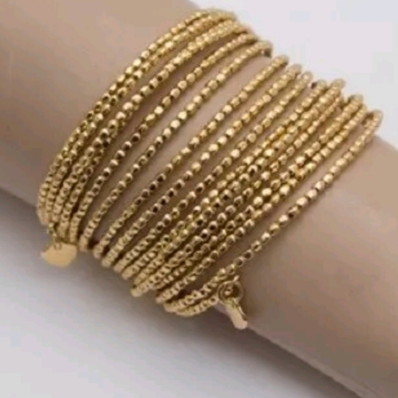 Stella & Dot retired Gold Bardot bracelet and dangle earings - Picture 3 of 7